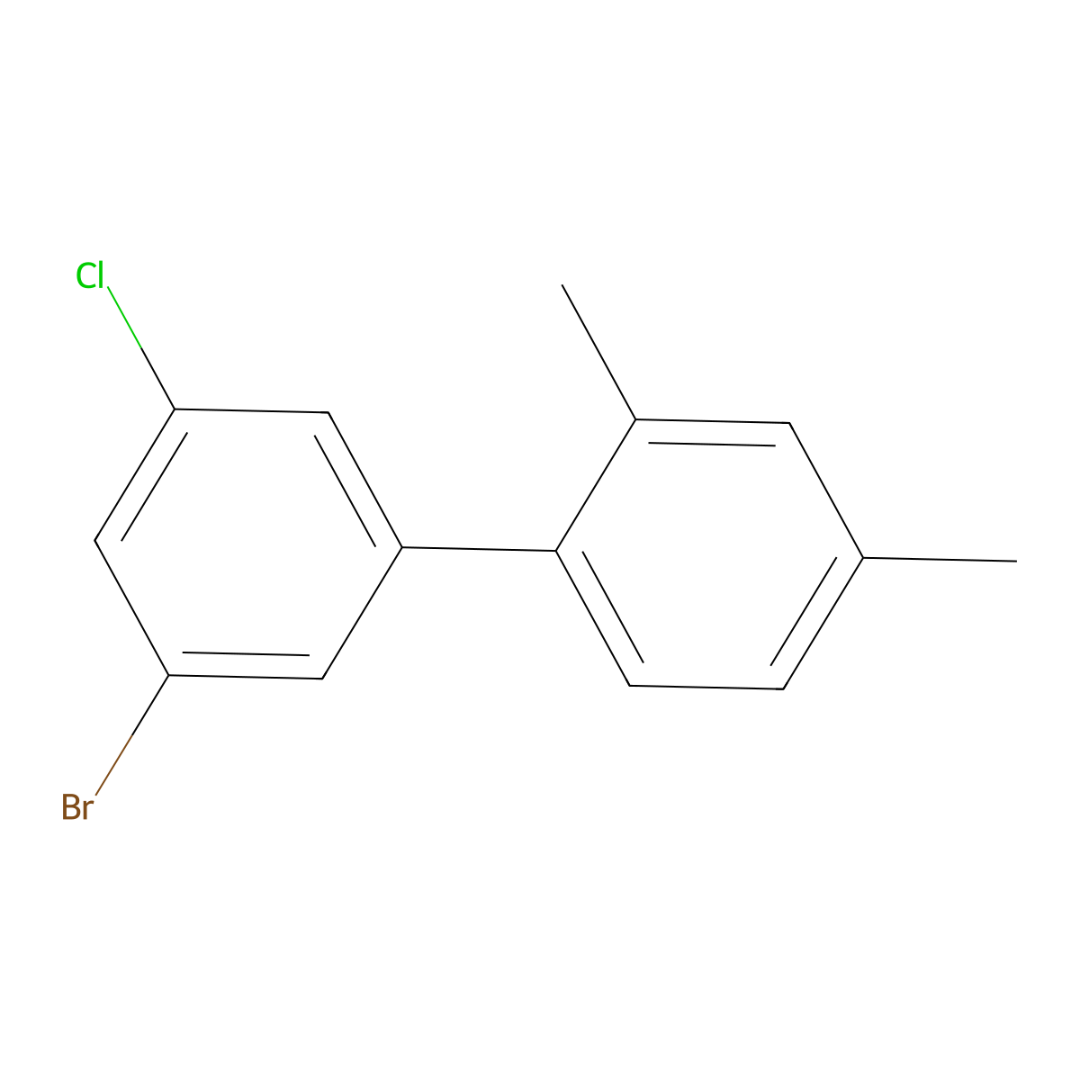 3'-Bromo-5'-chloro-2,4-dimethyl-1,1'-biphenyl molecular structure, CAS 2755719-30-1