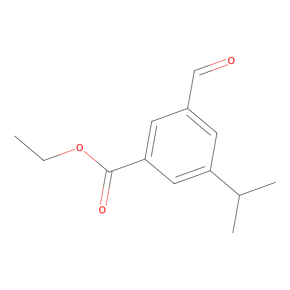Ethyl 3-formyl-5-isopropylbenzoate molecular structure, CAS 2755719-36-7