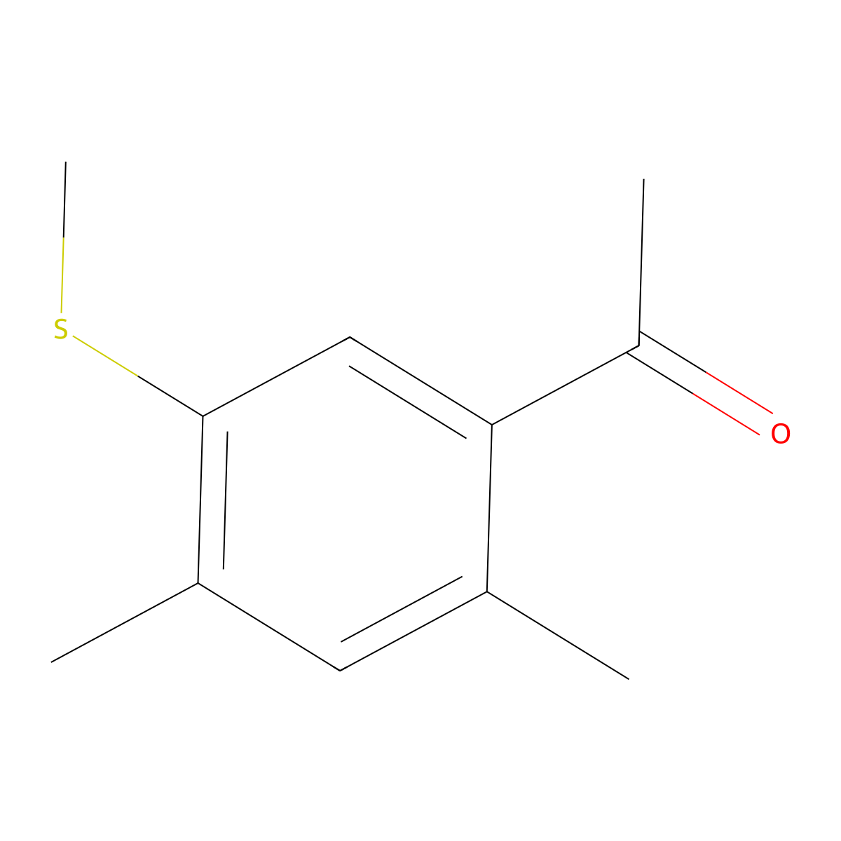 1-(2,4-Dimethyl-5-(methylthio)phenyl)ethanone molecular structure, CAS 2755719-61-8