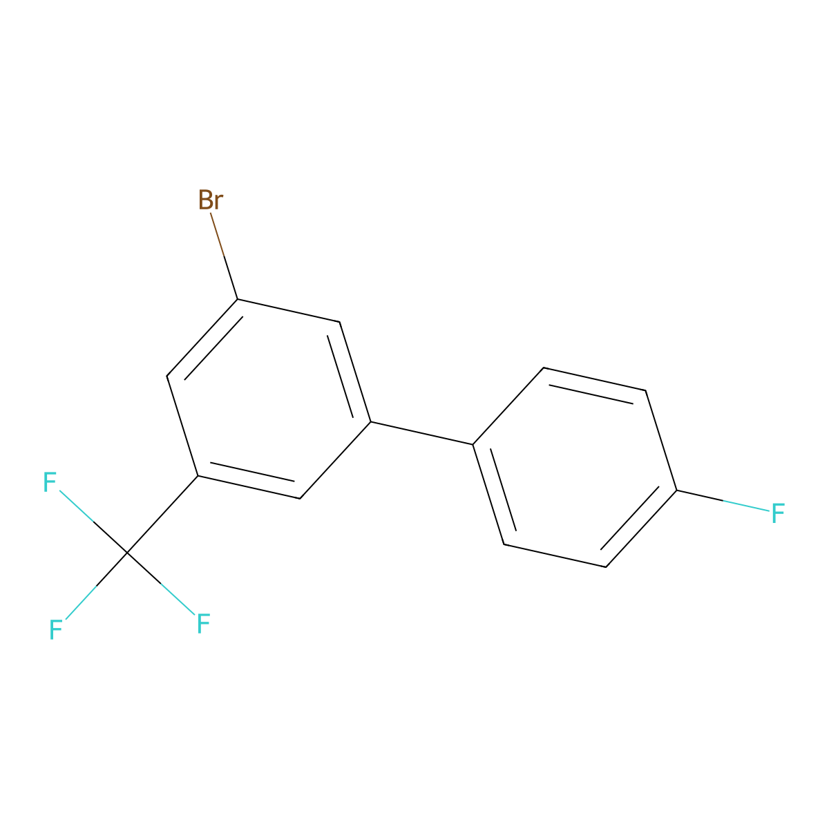 3-Bromo-4'-fluoro-5-(trifluoromethyl)-1,1'-biphenyl molecular structure, CAS 2755719-69-6