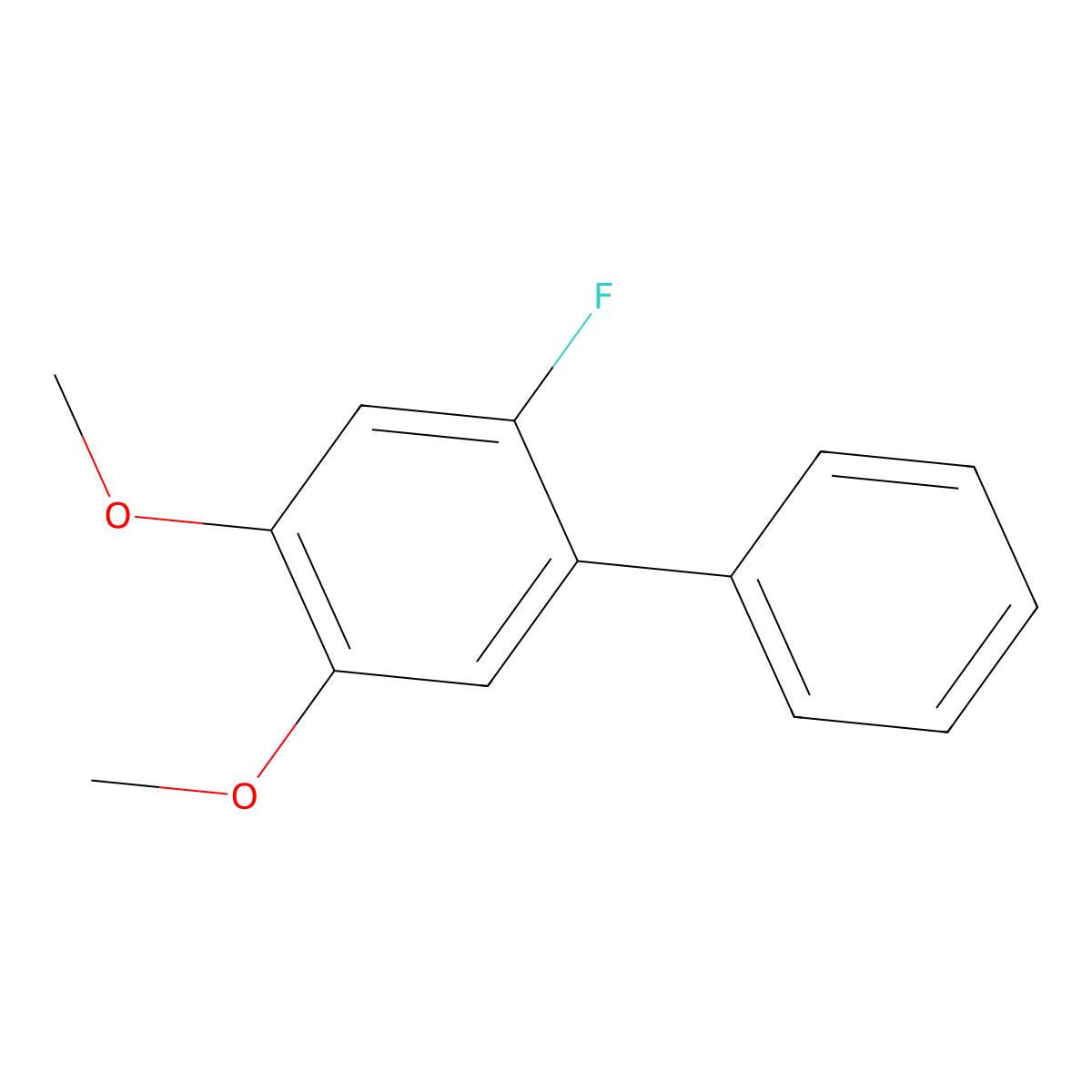 2-Fluoro-4,5-dimethoxy-1,1'-biphenyl molecular structure, CAS 2755719-80-1