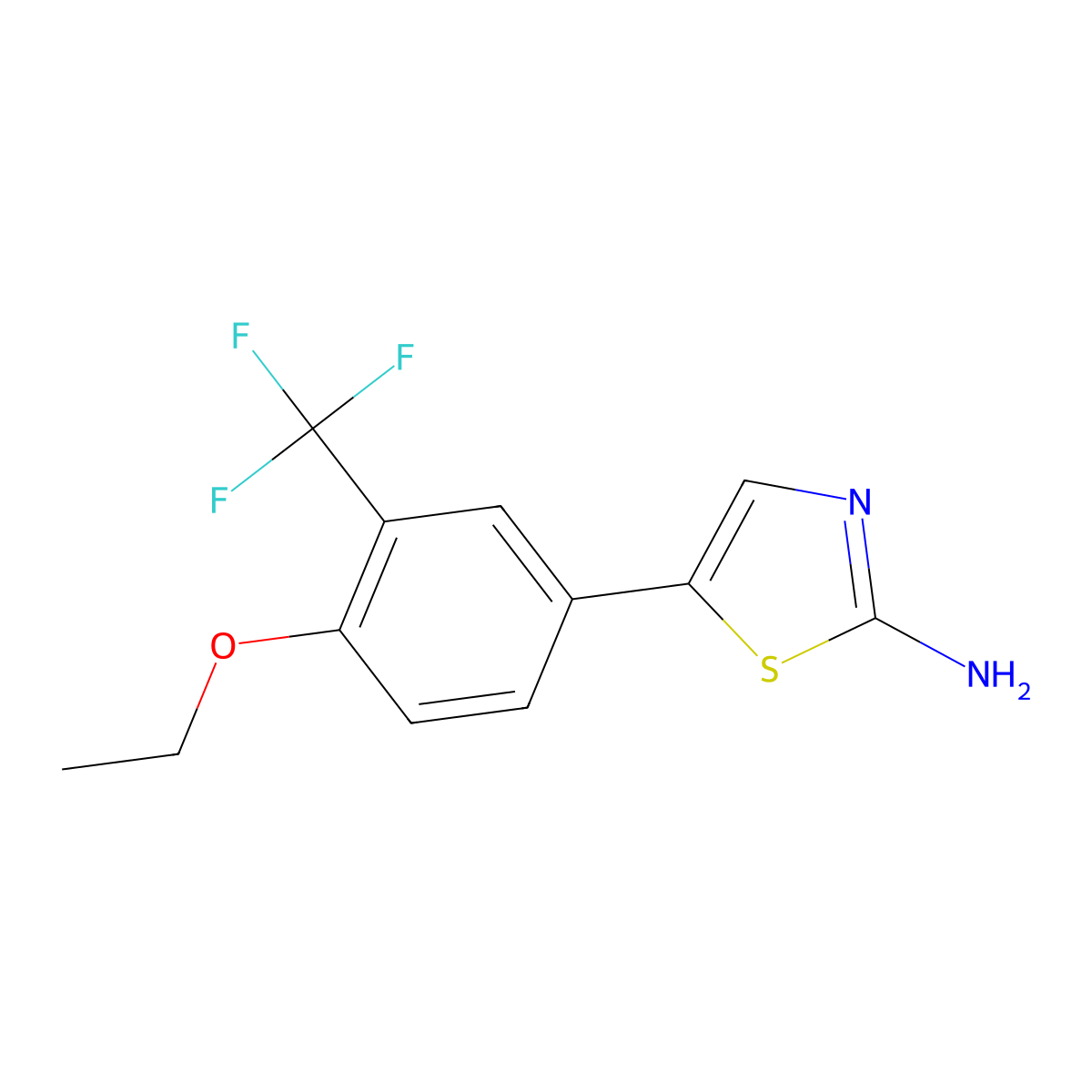 5-(4-Ethoxy-3-(trifluoromethyl)phenyl)thiazol-2-amine molecular structure, CAS 2755719-88-9