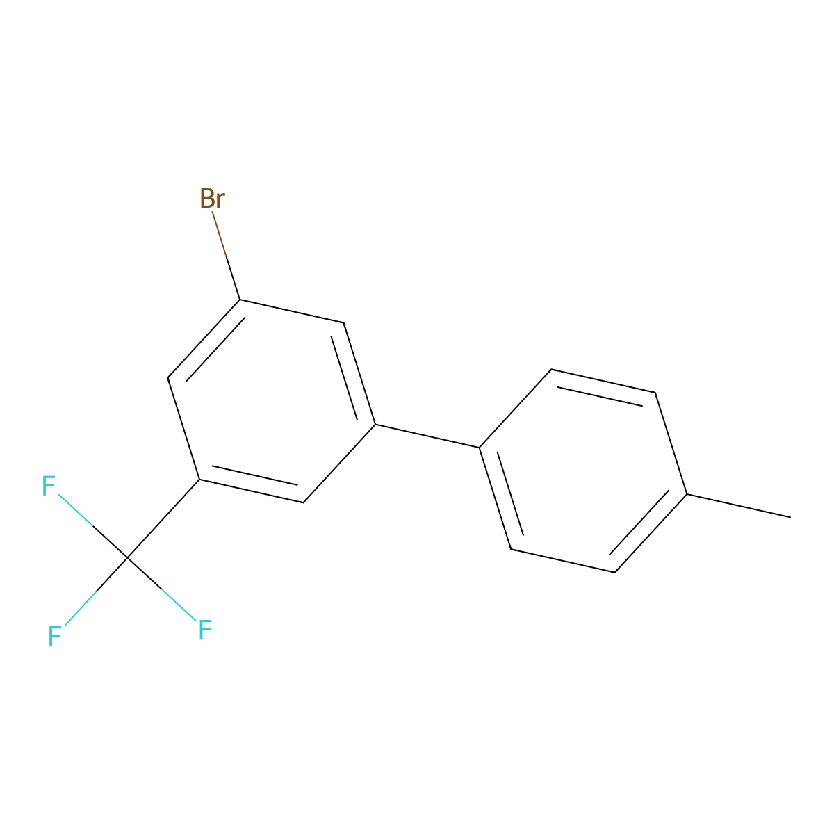 3-Bromo-4'-methyl-5-(trifluoromethyl)-1,1'-biphenyl molecular structure, CAS 2755720-64-8