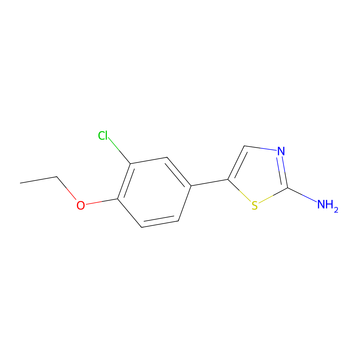 5-(3-Chloro-4-ethoxyphenyl)thiazol-2-amine molecular structure, CAS 2755720-68-2