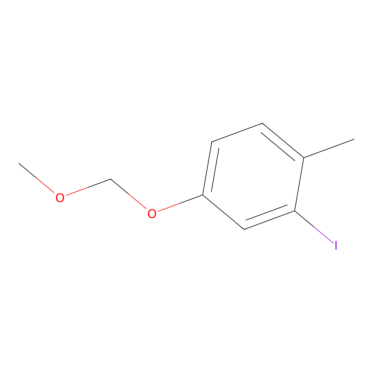 2-Iodo-4-(methoxymethoxy)-1-methylbenzene molecular structure, CAS 2755720-85-3