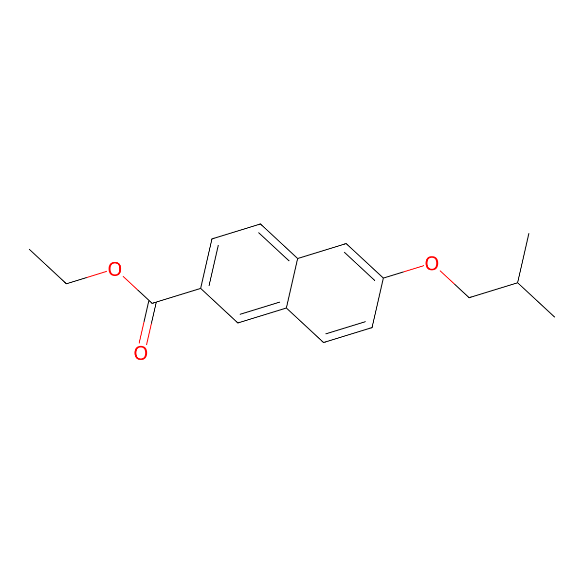 Ethyl 6-isobutoxy-2-naphthoate molecular structure, CAS 2755720-97-7