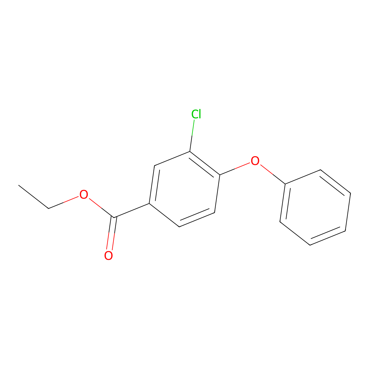 Ethyl 3-chloro-4-phenoxybenzoate molecular structure, CAS 2755721-24-3