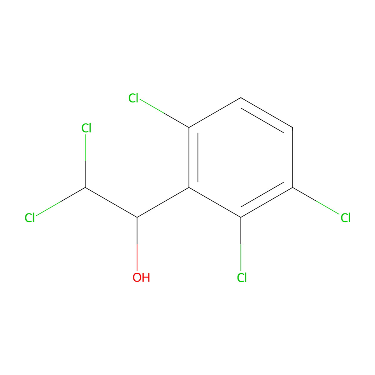 2,2-Dichloro-1-(2,3,6-trichlorophenyl)ethanol molecular structure, CAS 2755721-75-4