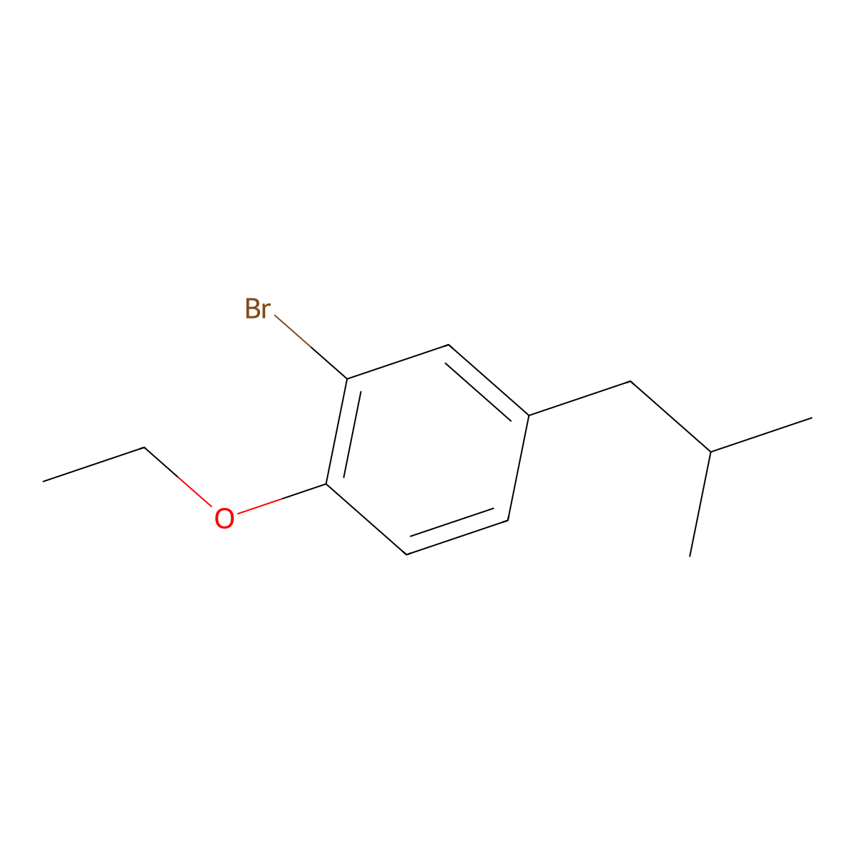2-Bromo-1-ethoxy-4-isobutylbenzene molecular structure, CAS 2755721-77-6