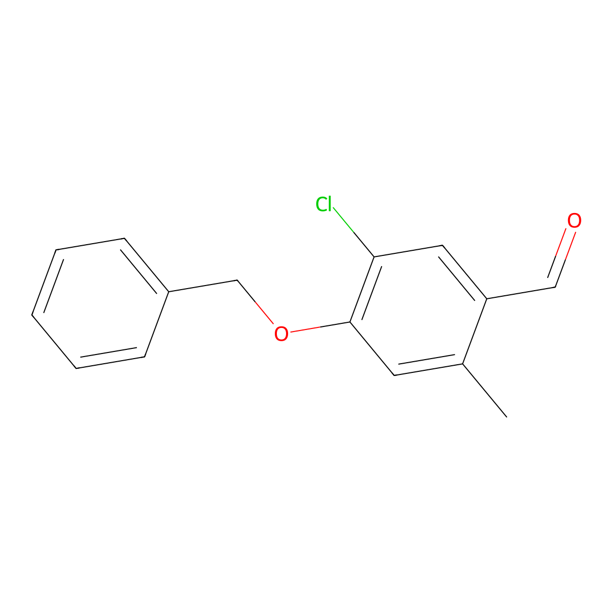 4-(Benzyloxy)-5-chloro-2-methylbenzaldehyde molecular structure, CAS 2755721-81-2