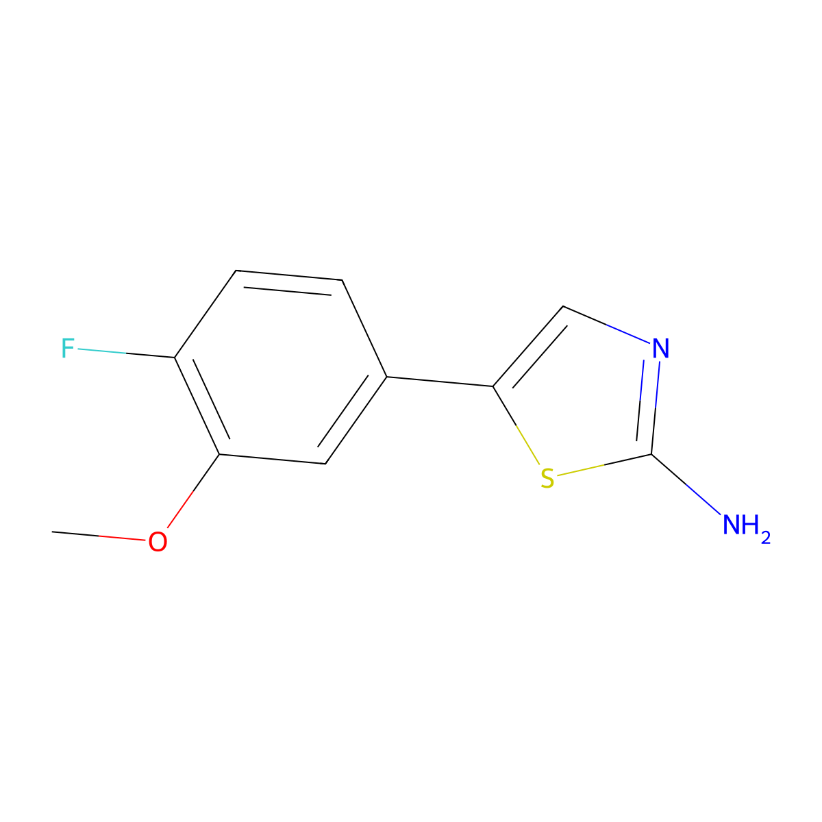 5-(4-Fluoro-3-methoxyphenyl)thiazol-2-amine molecular structure, CAS 2755721-82-3