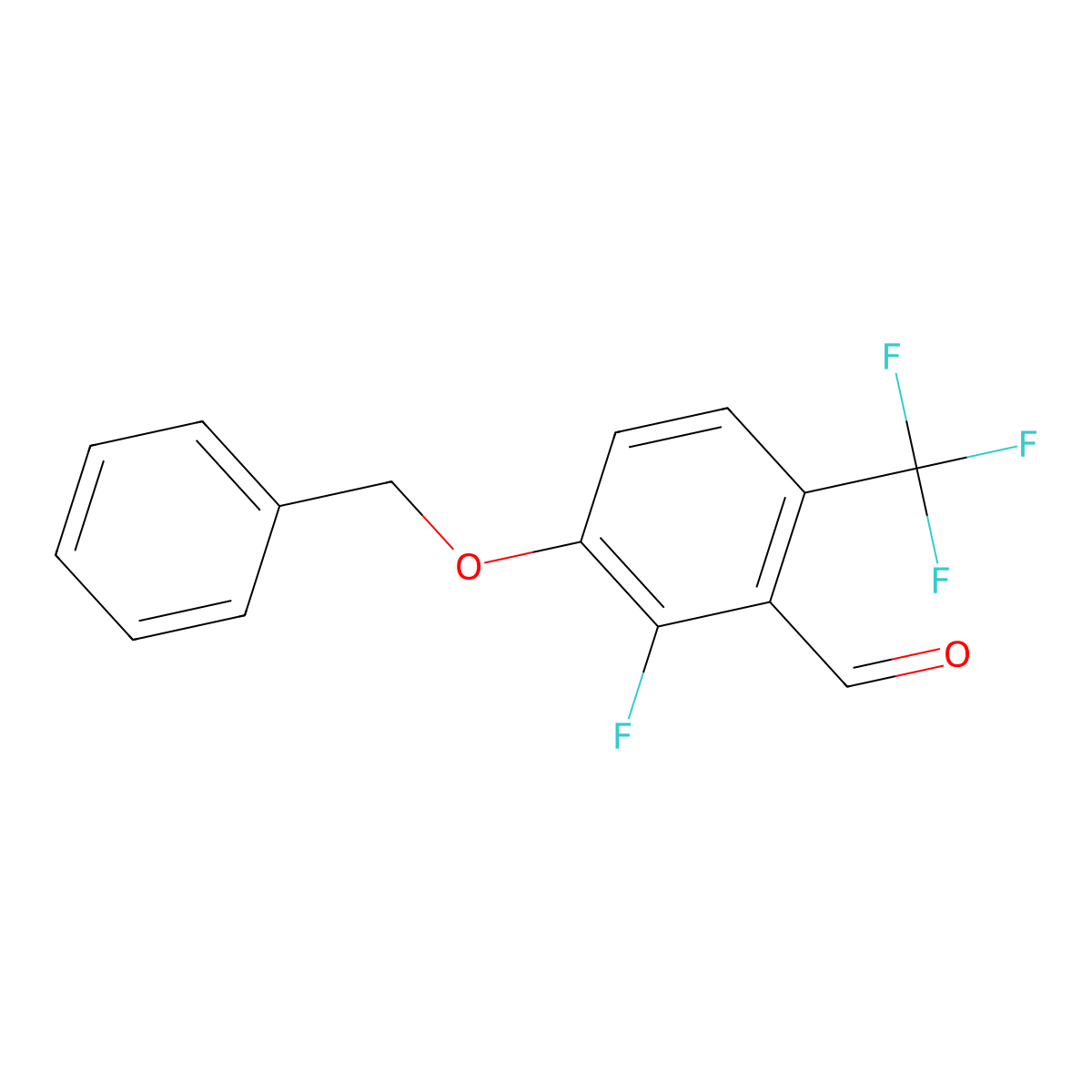 3-(Benzyloxy)-2-fluoro-6-(trifluoromethyl)benzaldehyde molecular structure, CAS 2755721-85-6