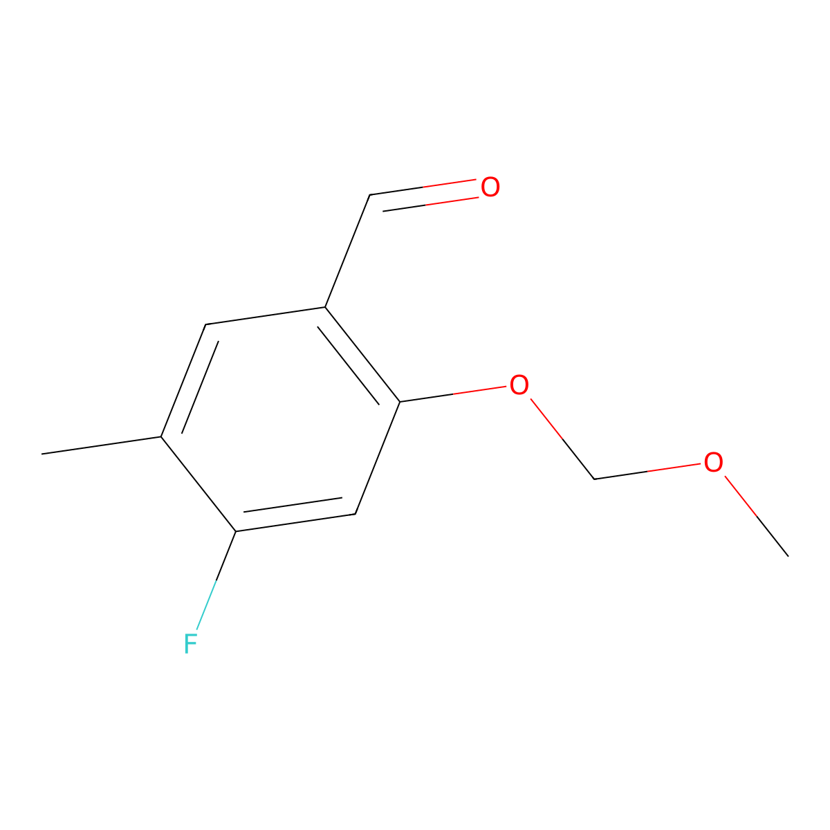 4-Fluoro-2-(methoxymethoxy)-5-methylbenzaldehyde molecular structure, CAS 2755721-88-9
