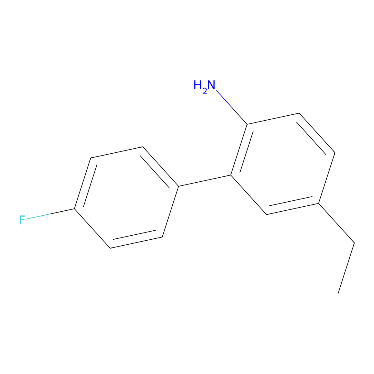 5-Ethyl-4'-fluoro-[1,1'-biphenyl]-2-amine molecular structure, CAS 2755722-50-8