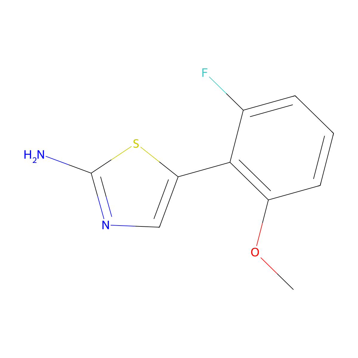 5-(2-Fluoro-6-methoxyphenyl)thiazol-2-amine molecular structure, CAS 2755722-57-5