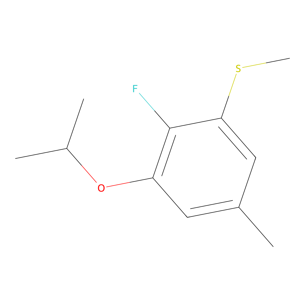 (2-Fluoro-3-isopropoxy-5-methylphenyl)(methyl)sulfane molecular structure, CAS 2755722-65-5