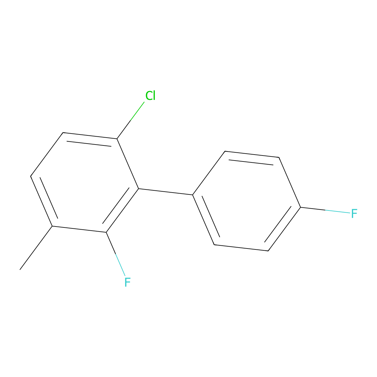 6-Chloro-2,4'-difluoro-3-methyl-1,1'-biphenyl molecular structure, CAS 2755722-74-6