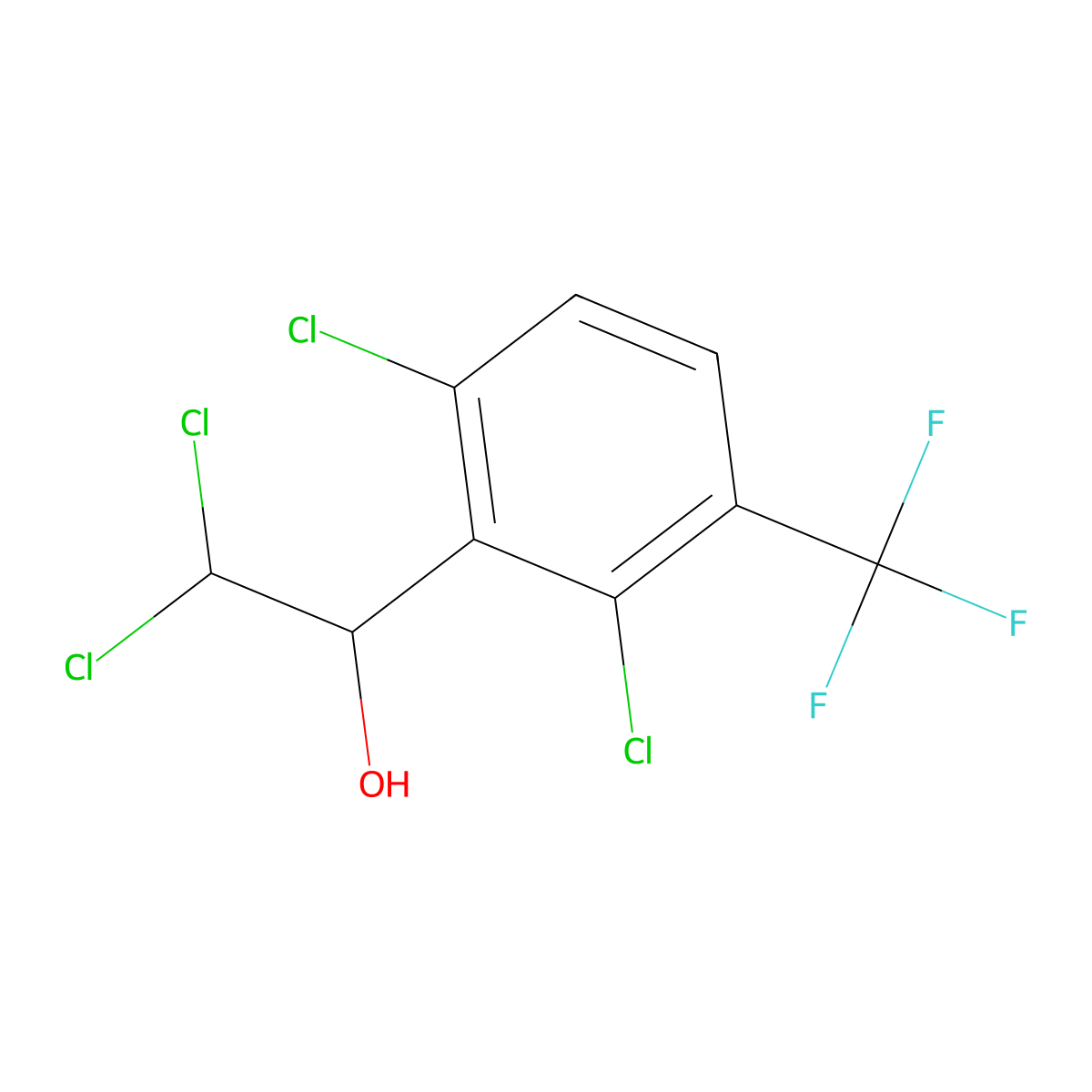 2,2-Dichloro-1-(2,6-dichloro-3-(trifluoromethyl)phenyl)ethanol molecular structure, CAS 2755722-78-0