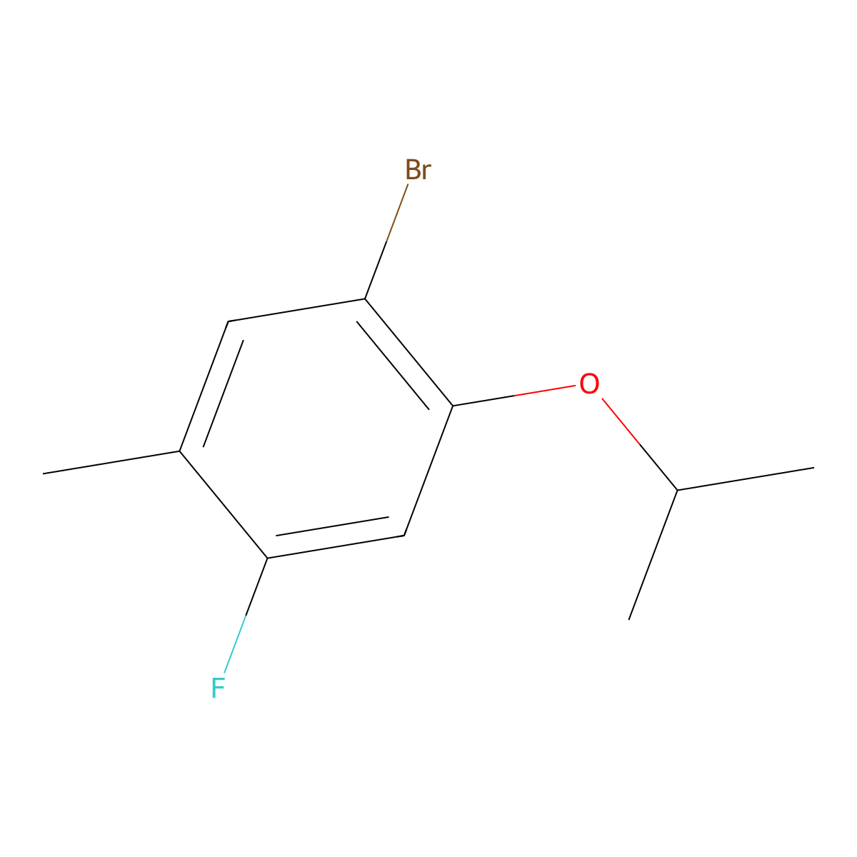 1-Bromo-4-fluoro-2-isopropoxy-5-methylbenzene molecular structure, CAS 2755722-80-4