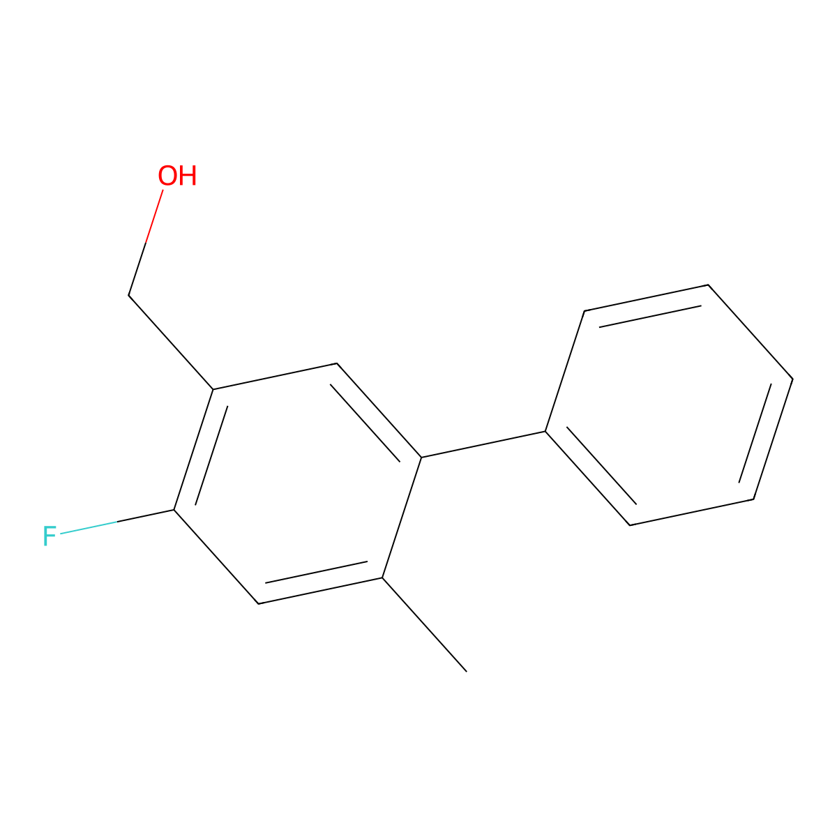 (4-Fluoro-6-methyl-[1,1'-biphenyl]-3-yl)methanol molecular structure, CAS 2755722-82-6