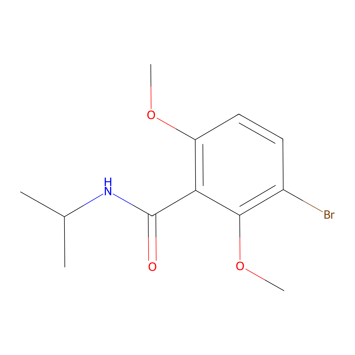 3-bromo-N-isopropyl-2,6-dimethoxybenzamide molecular structure, CAS 2755722-92-8
