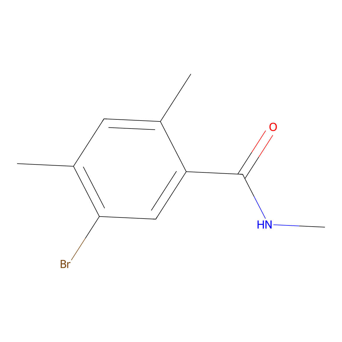 5-Bromo-N,2,4-trimethylbenzamide molecular structure, CAS 2755722-98-4