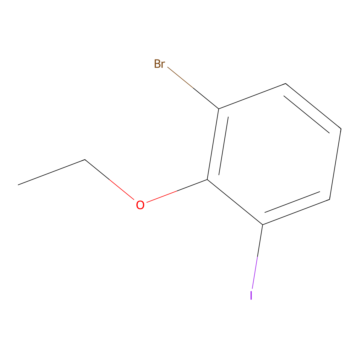 1-Bromo-2-ethoxy-3-iodobenzene molecular structure, CAS 2755722-99-5