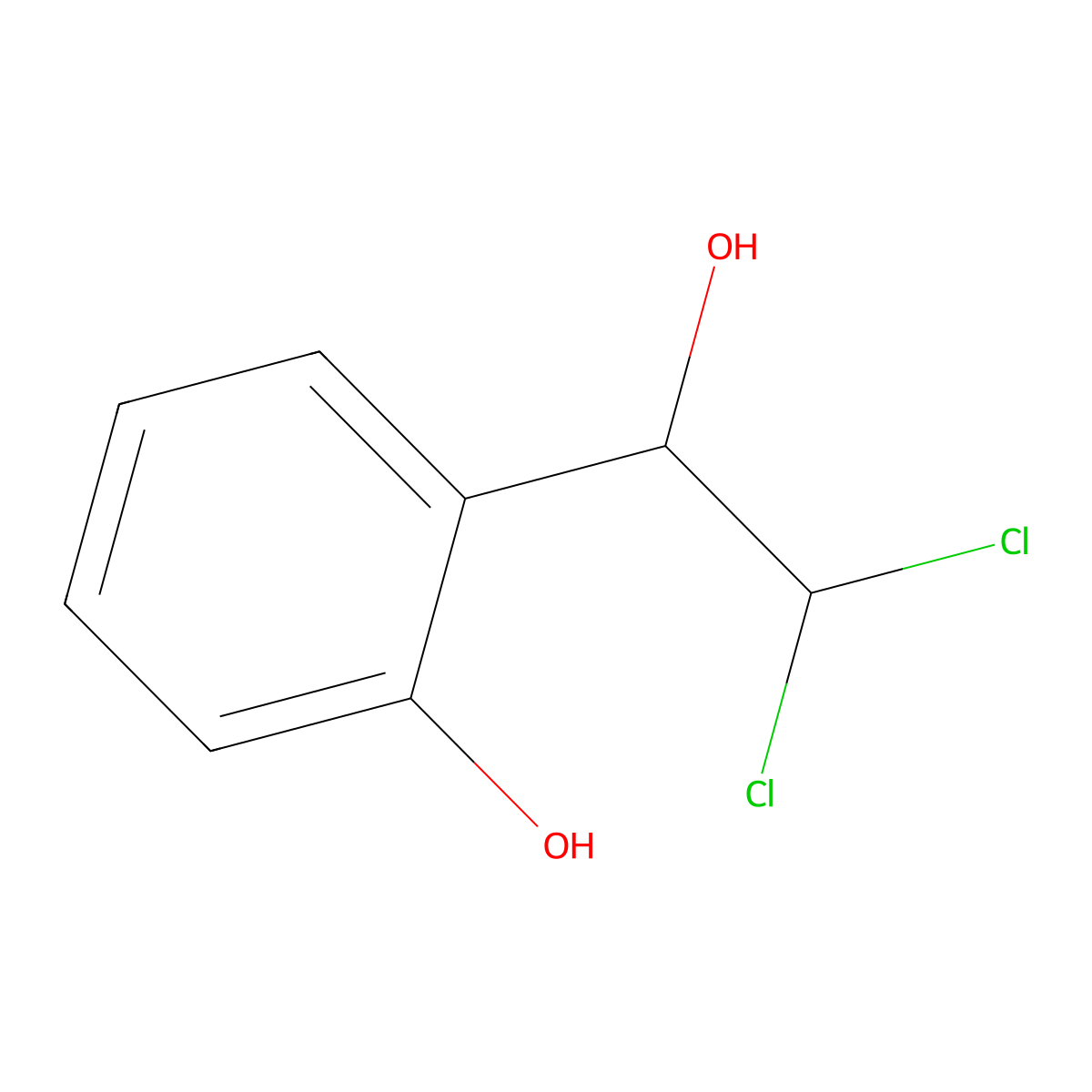 2-(2,2-Dichloro-1-hydroxyethyl)phenol molecular structure, CAS 2755723-02-3