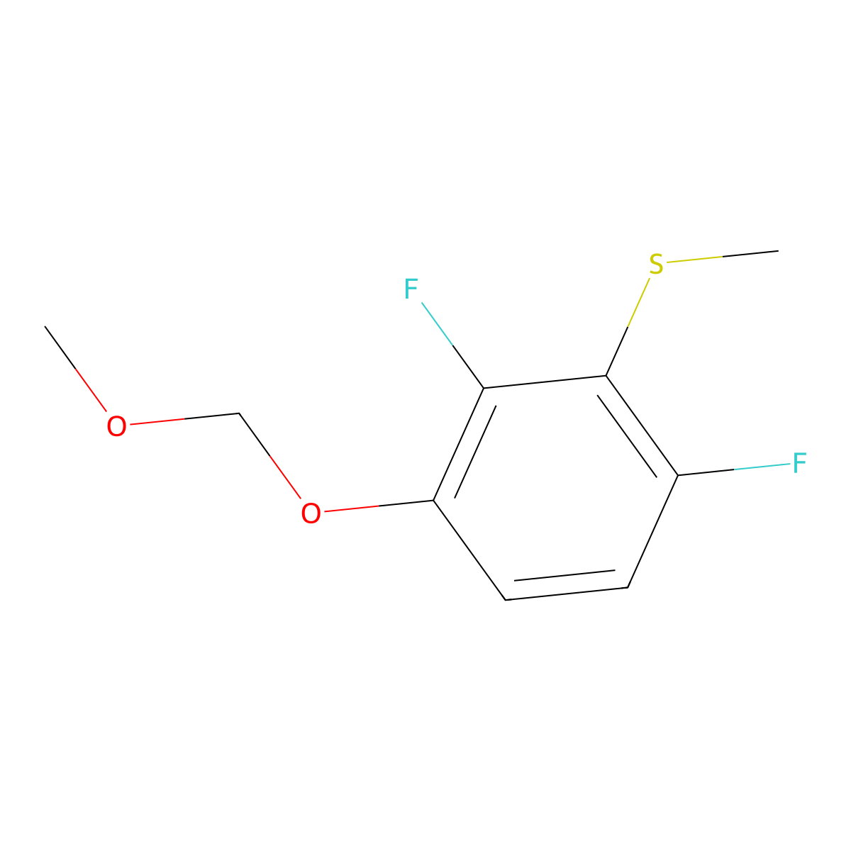 (2,6-Difluoro-3-(methoxymethoxy)phenyl)(methyl)sulfane molecular structure, CAS 2755723-06-7