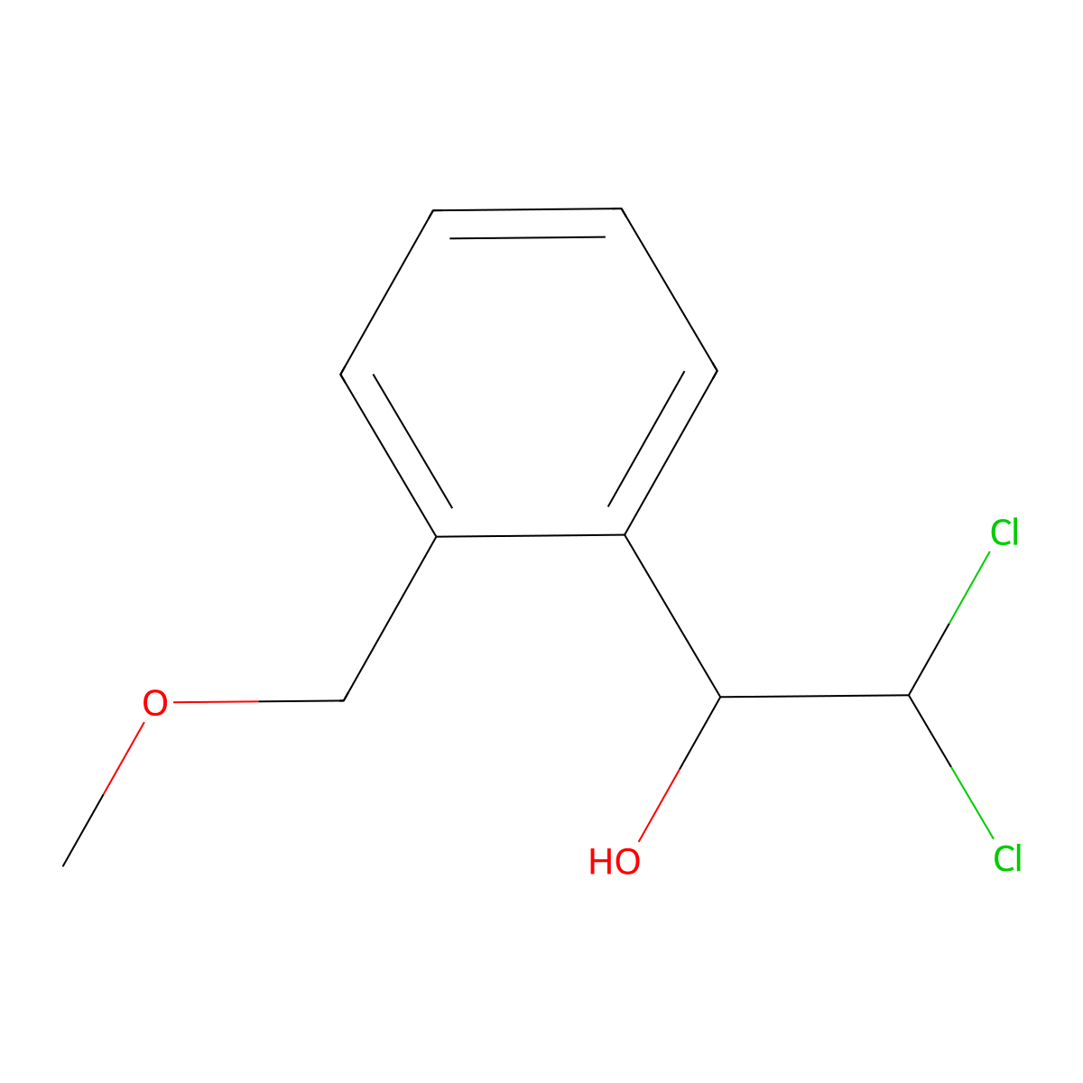 2,2-Dichloro-1-(2-(methoxymethyl)phenyl)ethanol molecular structure, CAS 2755723-07-8
