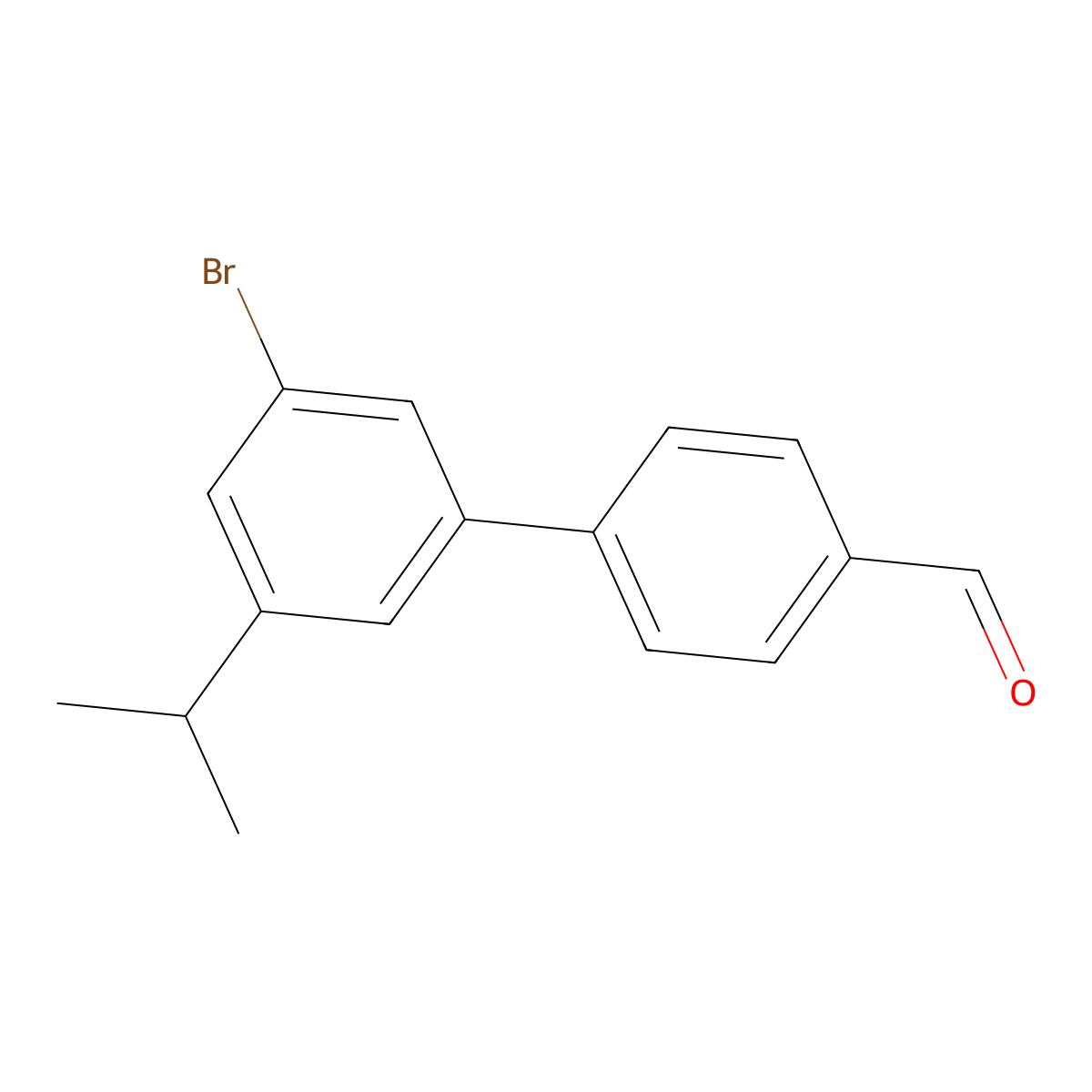 3'-Bromo-5'-isopropyl-[1,1'-biphenyl]-4-carbaldehyde molecular structure, CAS 2755723-10-3