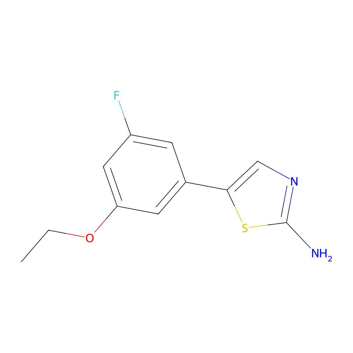 5-(3-Ethoxy-5-fluorophenyl)thiazol-2-amine molecular structure, CAS 2755723-19-2