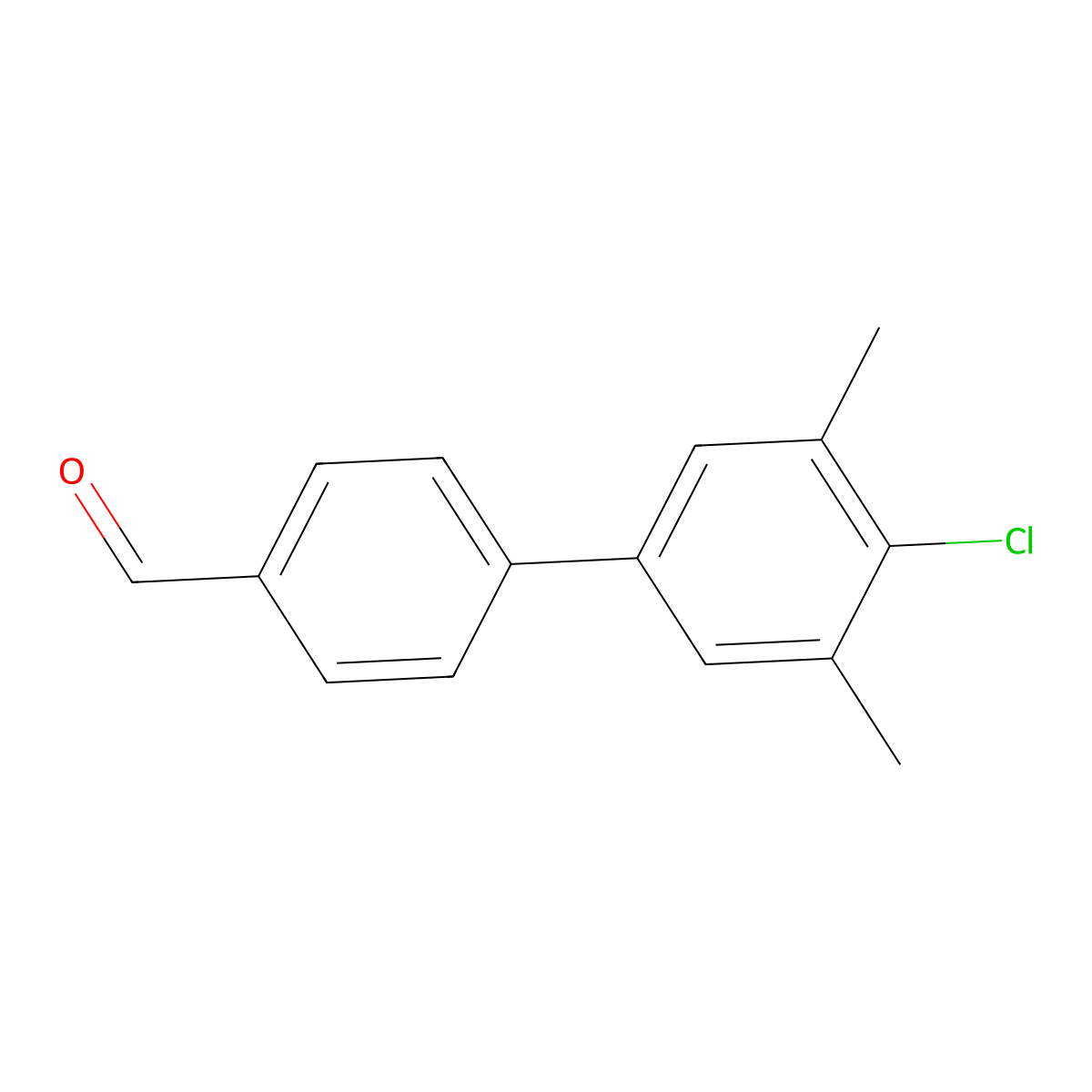 4'-Chloro-3',5'-dimethyl-[1,1'-biphenyl]-4-carbaldehyde molecular structure, CAS 2755723-28-3