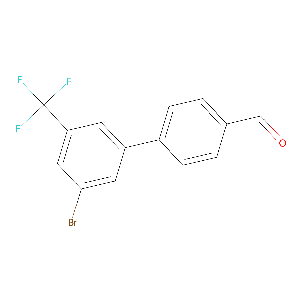 3'-Bromo-5'-(trifluoromethyl)-[1,1'-biphenyl]-4-carbaldehyde molecular structure, CAS 2755723-30-7