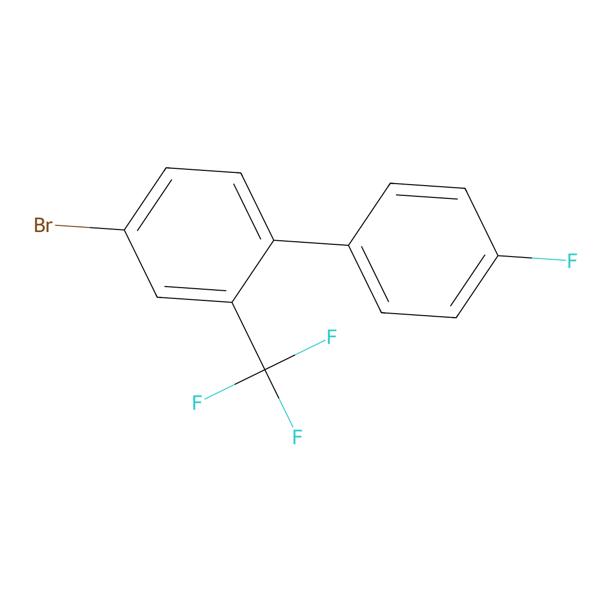 4-Bromo-4'-fluoro-2-(trifluoromethyl)-1,1'-biphenyl molecular structure, CAS 2755723-38-5
