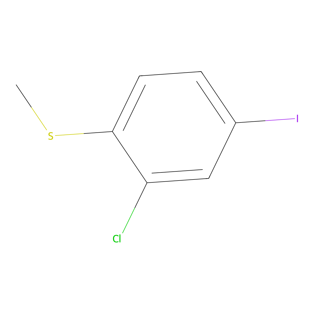 (2-Chloro-4-iodophenyl)(methyl)sulfane molecular structure, CAS 2755723-46-5
