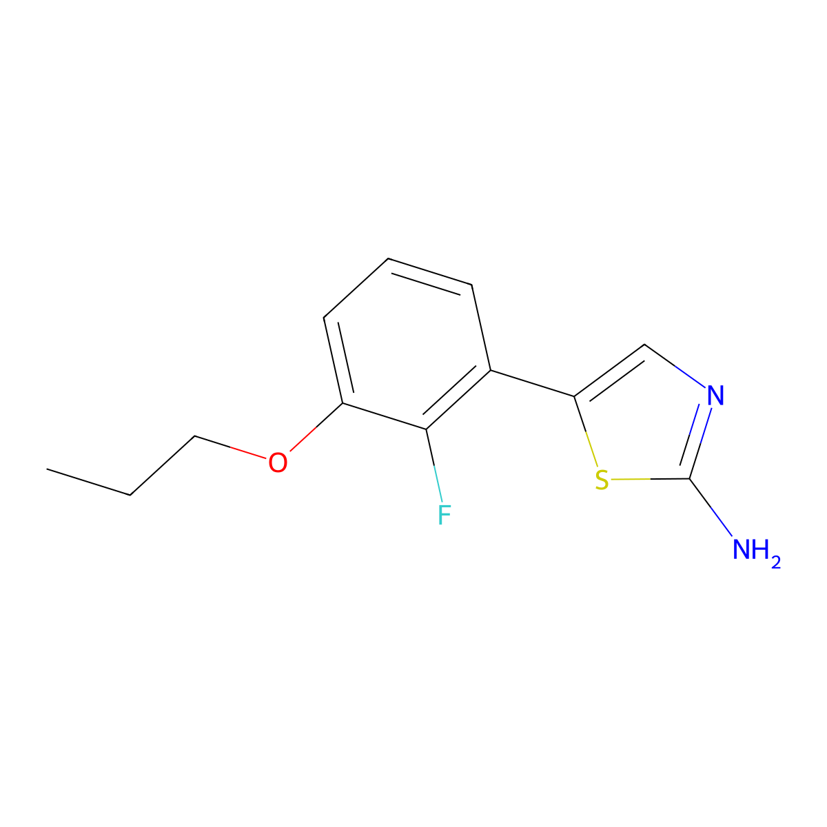 5-(2-Fluoro-3-propoxyphenyl)thiazol-2-amine molecular structure, CAS 2755723-61-4