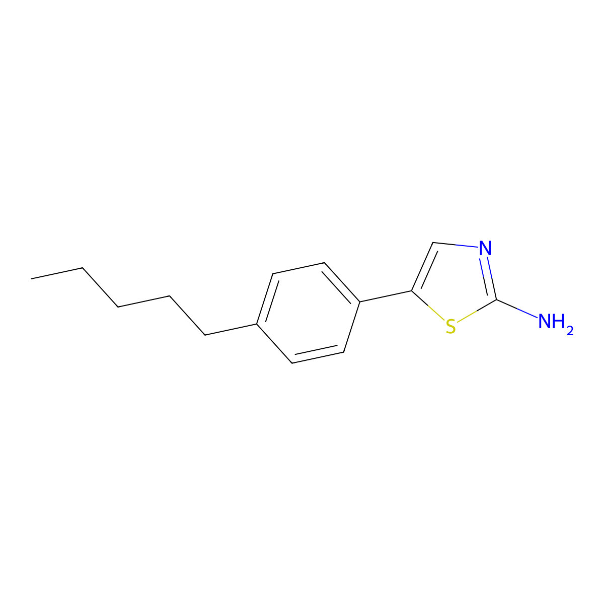 5-(4-Pentylphenyl)thiazol-2-amine molecular structure, CAS 2755723-67-0
