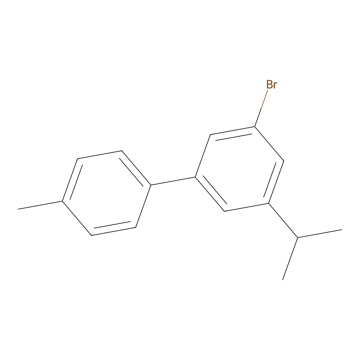 3-Bromo-5-isopropyl-4'-methyl-1,1'-biphenyl molecular structure, CAS 2755723-81-8