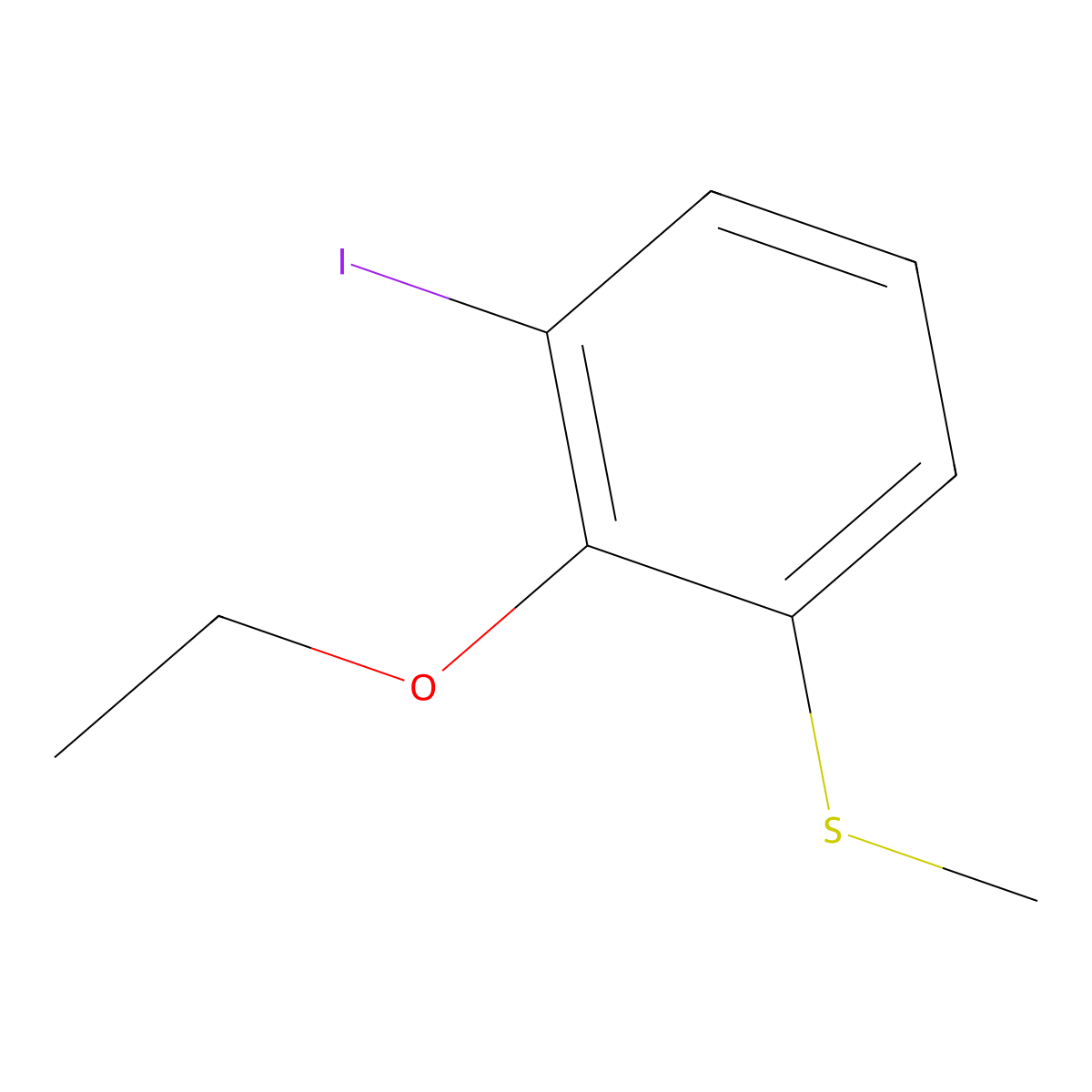 (2-Ethoxy-3-iodophenyl)(methyl)sulfane molecular structure, CAS 2755723-85-2
