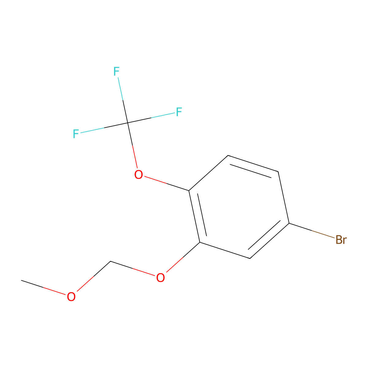 4-Bromo-2-(methoxymethoxy)-1-(trifluoromethoxy)benzene molecular structure, CAS 2755723-88-5