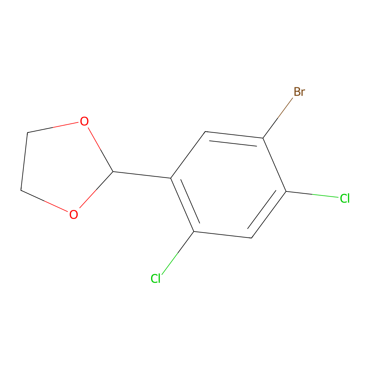 2-(5-Bromo-2,4-dichlorophenyl)-1,3-dioxolane molecular structure, CAS 2755724-01-5