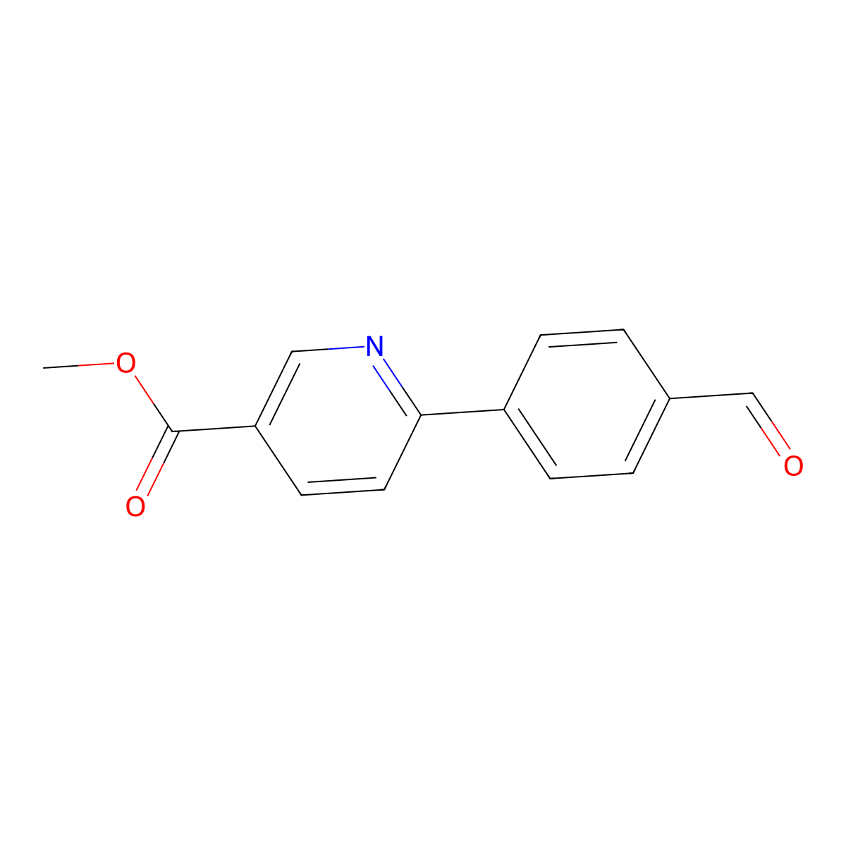 Methyl 6-(4-formylphenyl)nicotinate molecular structure, CAS 2755724-07-1