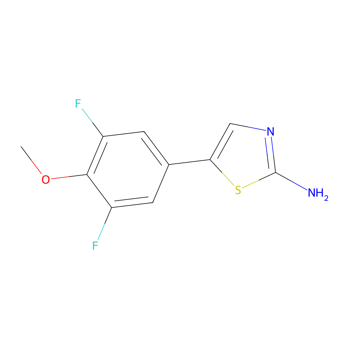 5-(3,5-Difluoro-4-methoxyphenyl)thiazol-2-amine molecular structure, CAS 2755724-11-7