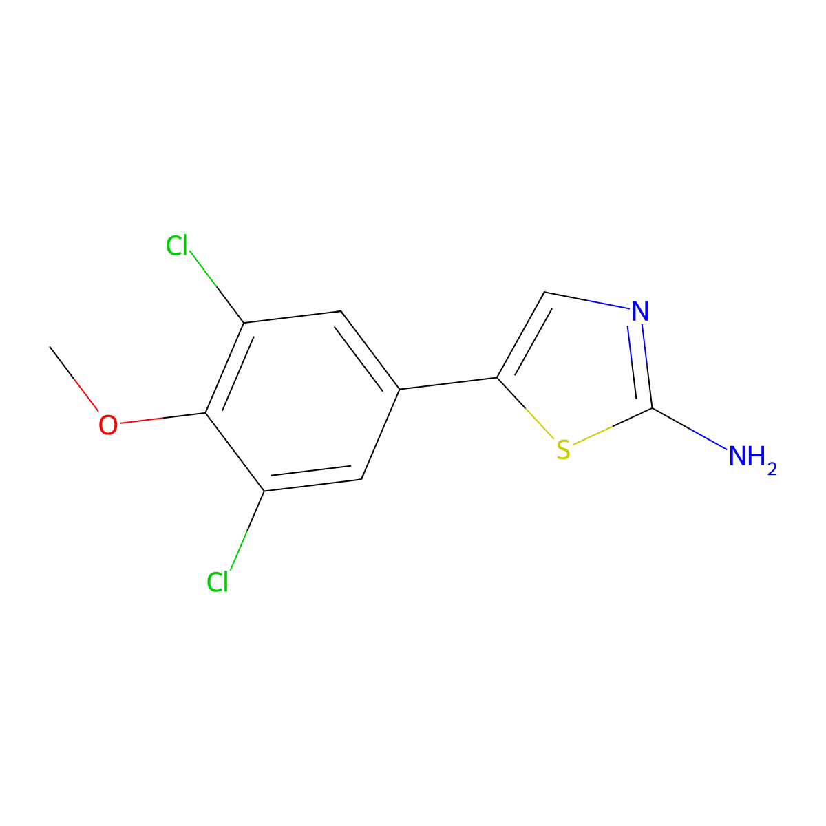 5-(3,5-Dichloro-4-methoxyphenyl)thiazol-2-amine molecular structure, CAS 2755724-12-8