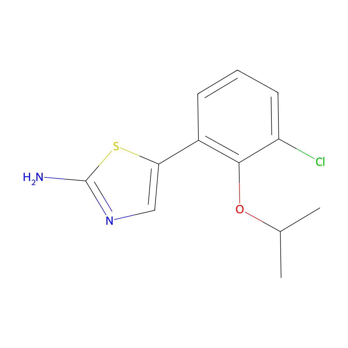 5-(3-Chloro-2-isopropoxyphenyl)thiazol-2-amine molecular structure, CAS 2755724-13-9