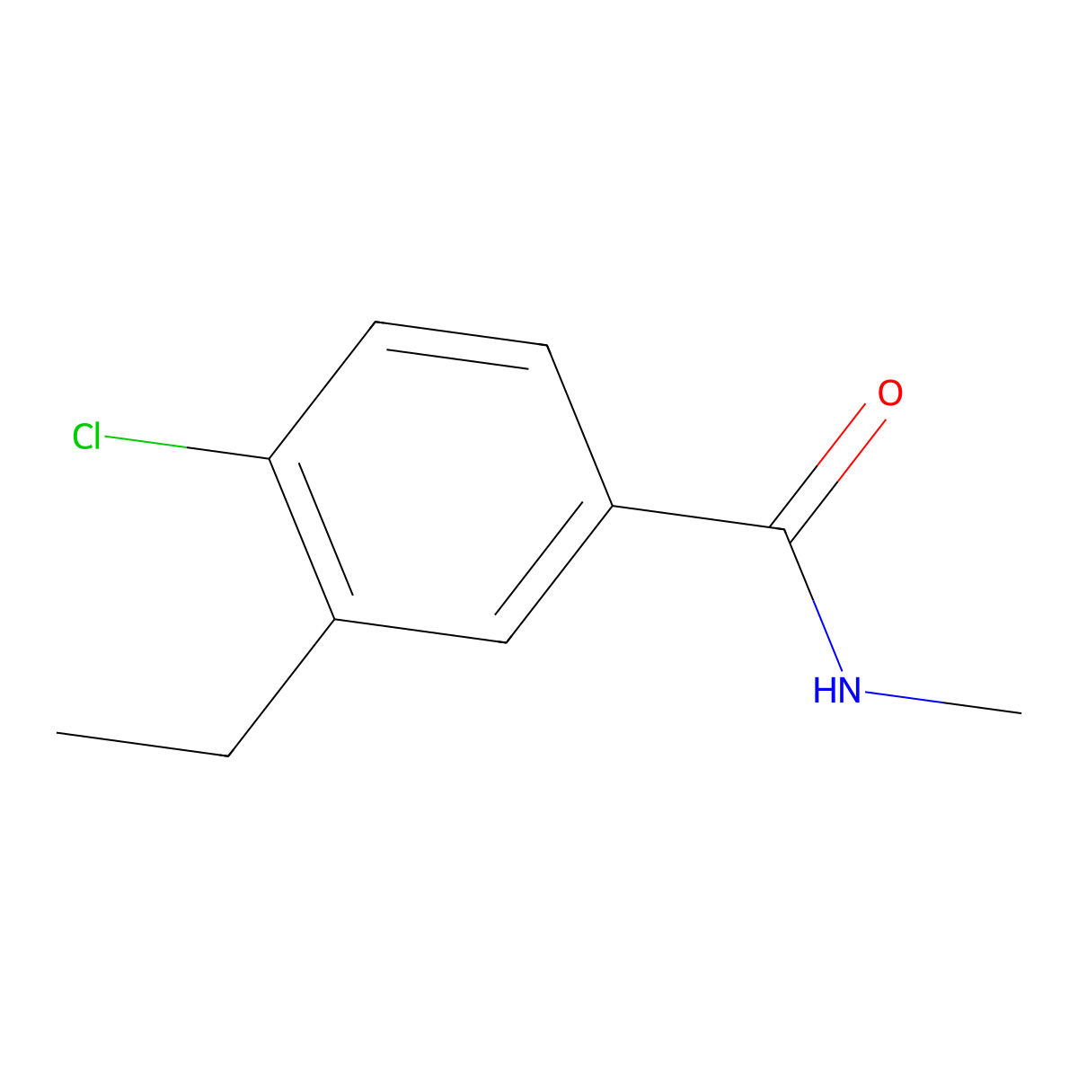 4-Chloro-3-ethyl-N-methylbenzamide molecular structure, CAS 2755724-20-8