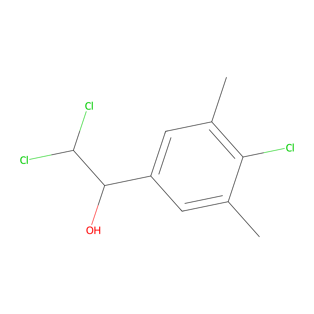 2,2-Dichloro-1-(4-chloro-3,5-dimethylphenyl)ethanol molecular structure, CAS 2755724-25-3