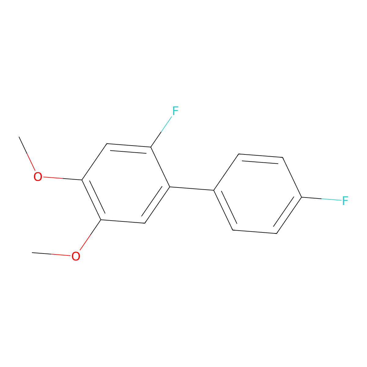 2,4'-Difluoro-4,5-dimethoxy-1,1'-biphenyl molecular structure, CAS 2755724-27-5