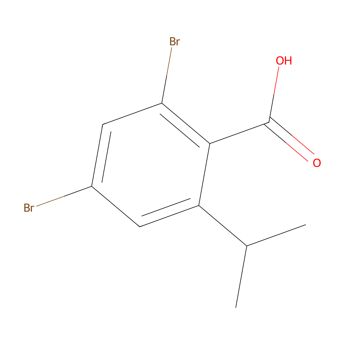 2,4-Dibromo-6-isopropylbenzoic acid molecular structure, CAS 2755724-33-3